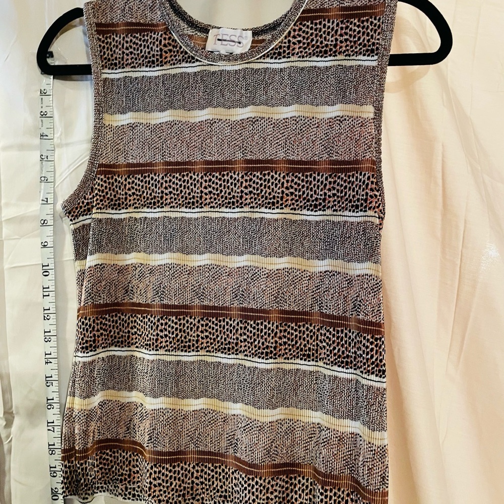 Tess Brown and Cream Striped Blouse